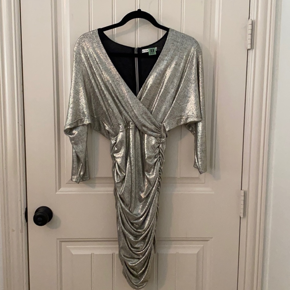 Silver dress by Alice and Olivia